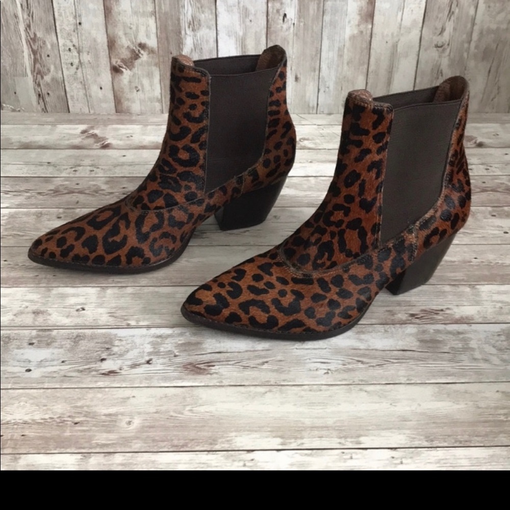 Matisse Leopard Print Ankle Boots - Brown & Black